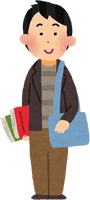 大学生のイラスト（男性）